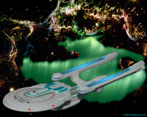 Star Trek: Enterprise B encounters the Nexus in "Generations".