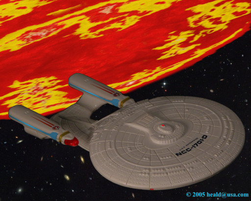 Star Trek: While the Enterprise D investigates a Romulan attack on the Amorgosa Observatory, Soran destroys the Amorgosa sun in "Generations".